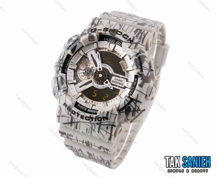 ساعت جی شاک سفید مدل Casio-G-Shock-2718-G