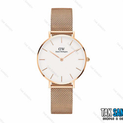 ساعت دنیل ولینگتون رزگلد زنانه بند حصیری متوسط Daniel-2480-L