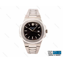 ساعت پتک فلیپ مردانه ناتیلوس نقره ای صفحه مشکی Patek-2474-G