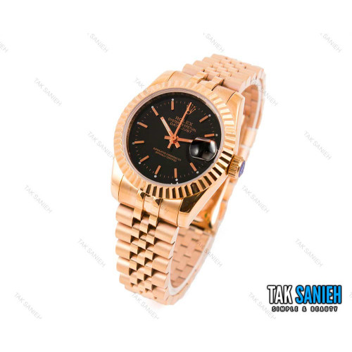 ساعت رولکس زنانه رزگلد مدل دیت جاست Rolex-1588-L