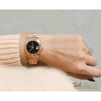ساعت رولکس زنانه رزگلد مدل دیت جاست Rolex-1588-L