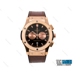 ساعت مردانه هابلوت سه موتوره رزگلد قهوه ای Hublot-2220-G