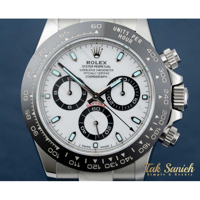 ساعت مردانه رولکس سه موتوره دیتونا سیلور سفید Rolex-2072-G