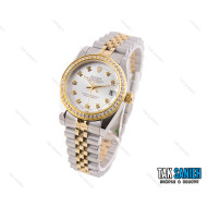 رولکس DateJust زنانه دورنگین دورنگ طلایی صفحه سیلور Rolex-2309-L