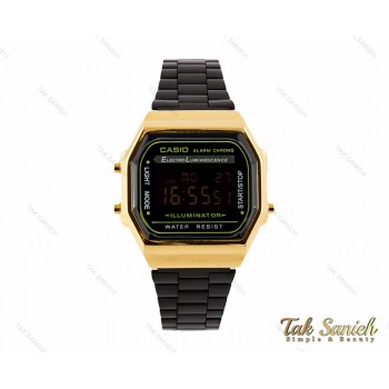 ساعت دیجیتالی کاسیو مردانه مشکی طلایی Casio-2820-G