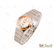 ساعت امگا کانستلیشن زنانه دورنگ رزگلد صفحه طرحدار Omega-3139-L