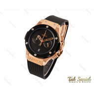 ساعت هابلوت زنانه سه موتوره رزگلد مشکی Hublot-3050-L