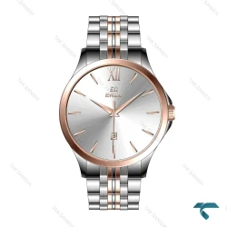 ساعت مردانه انزو EC-612KEG دورنگ رزگلد صفحه سیلور Enzo-8094-G