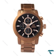 ساعت مردانه انزو EC-2164FBG کرنوگراف رزگلد صفحه مشکی Enzo-8115-G