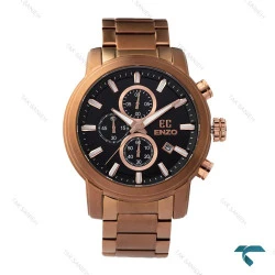ساعت مردانه انزو EC-2164FBG کرنوگراف رزگلد صفحه مشکی Enzo-8115-G