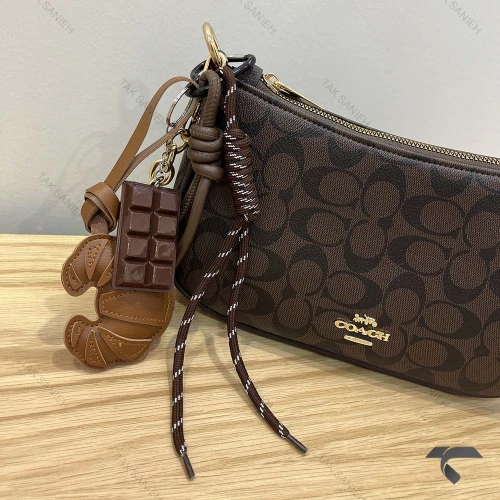 چارم بگ کروسان وشکلات Charm bag-9934-L