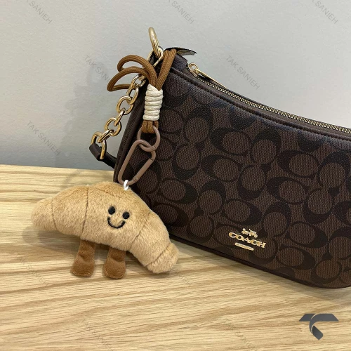 چارم بگ کروسان طرح جلی کت  Charm bag-9935-L