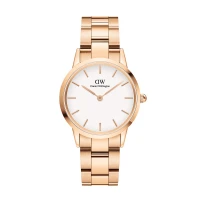 ساعت دنیل ولینگتون زنانه رزگلد صفحه سفید متوسط DW-3453-L