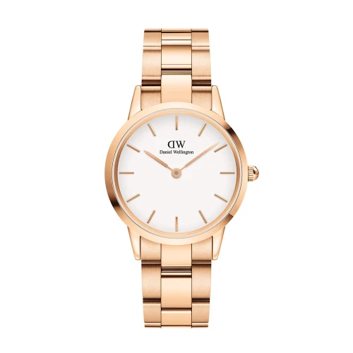 ساعت دنیل ولینگتون زنانه رزگلد صفحه سفید متوسط DW-3453-L