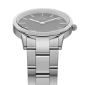 ساعت دنیل ولینگتون زنانه نقره ای صفحه مشکی متوسط Daniel-3456-L