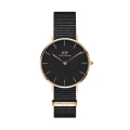ساعت دنیل ولینگتون زنانه بند برزنت مشکی DW-3544-L