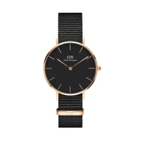 ساعت دنیل ولینگتون زنانه بند برزنت مشکی DW-3544-L