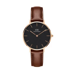 ساعت مچی زنانه دنیل ولینگتون صفحه مشکی DW-3549-L