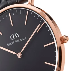 ساعت دنیل ولینگتون مردانه بند چرم مشکی DW-3554-G