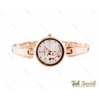 ساعت زنانه رومانسون نگین دار رزگلد Romanson-3356-L