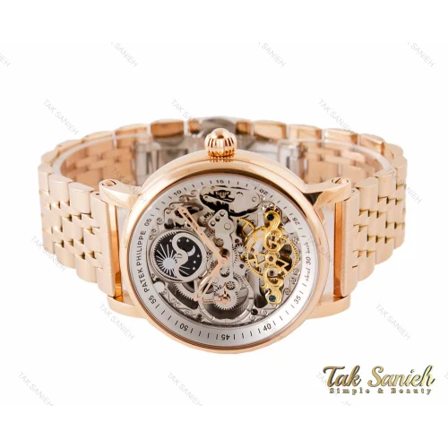 ساعت پتک فیلیپ اتوماتیک صفحه اسکلتون مردانه رزگلد Patek-3419-G