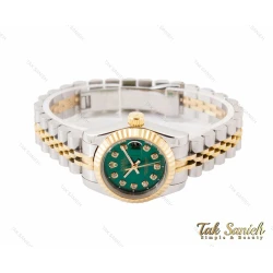 ساعت مچی رولکس دیت جاست زنانه صفحه سبز اسمال Rolex-3430-L
