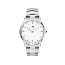ساعت دنیل ولینگتون مردانه نقره ای صفحه سفید Dw-3461-G