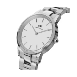 ساعت دنیل ولینگتون مردانه نقره ای صفحه سفید Dw-3461-G