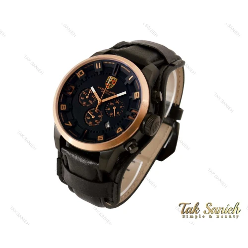 ساعت پورشه دیزاین مردانه بند چرمی سه موتوره Porsche-3497-G