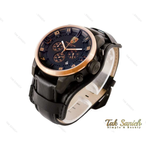 ساعت پورشه دیزاین مردانه بند چرمی سه موتوره Porsche-3497-G