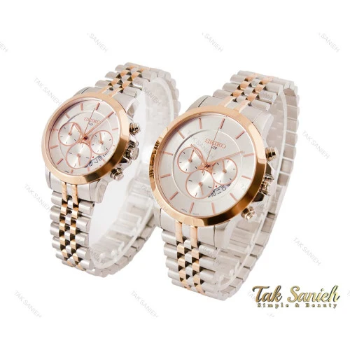 ساعت سیکو ست زنانه و مردانه کرنوگراف Seiko-3507-S