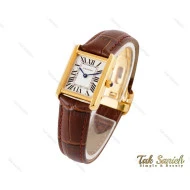 ساعت کارتیه تانک زنانه طلایی سایز کوچک Cartier-3520-S-L