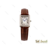 ساعت کارتیر زنانه بند چرمی تانک کوچک Cartier-3523-S-L