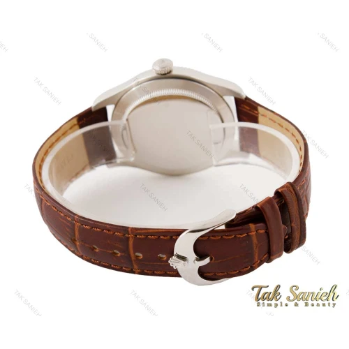 ساعت رولکس مردانه سلینی بند چرم Rolex-3533-G