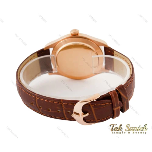 ساعت رولکس مردانه بند چرمی سلینی Rolex-3526-G