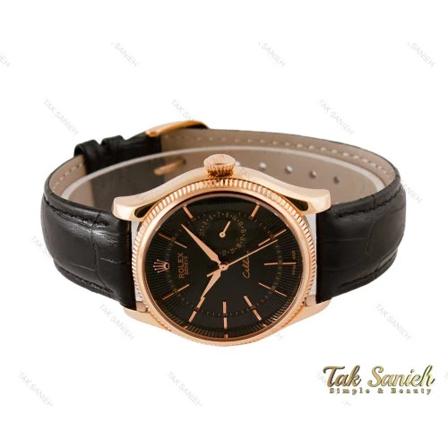 ساعت رولکس مردانه بندچرم Cellini مدل Rolex-3528-G