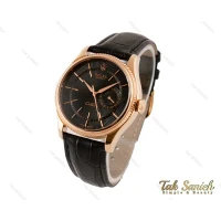 ساعت رولکس مردانه بندچرم Cellini مدل Rolex-3528-G