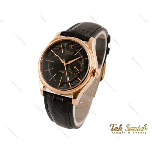 ساعت رولکس مردانه بندچرم Cellini مدل Rolex-3528-G