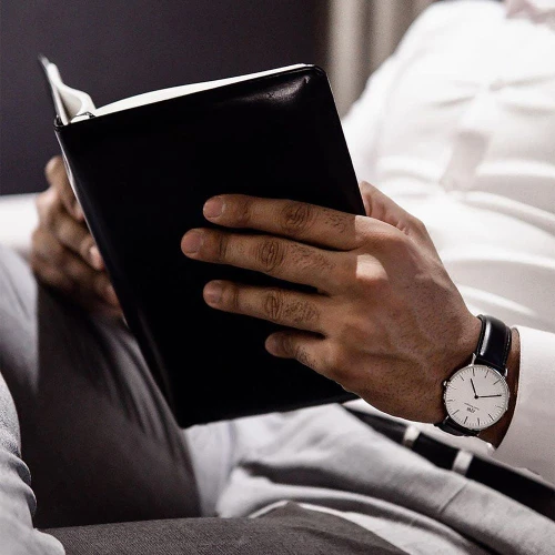 ساعت دنیل ولینگتون مردانه بند چرمی مشکی DW-3541-G