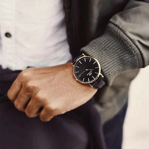 ساعت دنیل ولینگتون مردانه بند چرم مشکی DW-3554-G