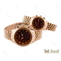 ساعت مچی ست سیتیزن صفحه قهوه ای Citizen-3585-S