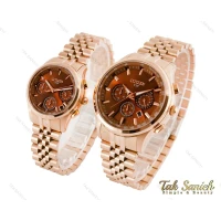 ساعت مچی ست سیتیزن صفحه قهوه ای Citizen-3585-S