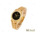 ساعت رولکس زنانه طلایی مدل دیت جاست Rolex-3621-L
