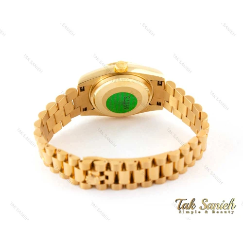 ساعت رولکس زنانه طلایی مدل دیت جاست Rolex-3621-L