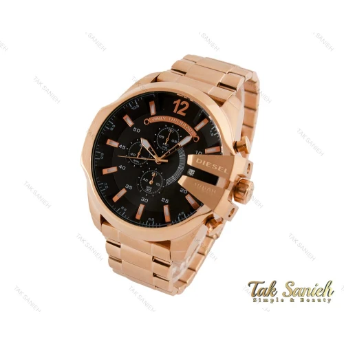 ساعت دیزل شاخدار سه موتوره مردانه رزگلد Diesel-3629-G