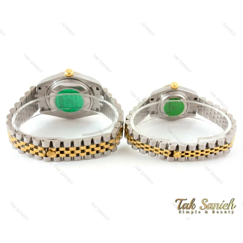 ساعت رولکس ست طلایی سیلور صفحه مشکی Rolex-3632-S