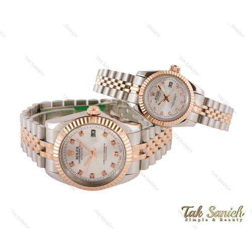 ساعت رولکس ست رزگلد نقره ای صفحه سیلور Rolex-3633-S