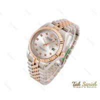 ساعت مردانه رولکس دیت جاست رزگلد سیلور Rolex-3635-G