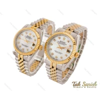 ساعت رولکس ست طلایی سیلور صفحه صدف Rolex-3636-S