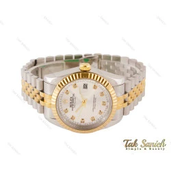 ساعت رولکس مردانه مدل طلایی نقره ای صفحه سیلور Rolex-3640-G